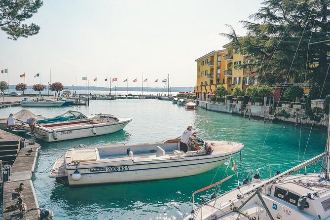 Lake Garda and Sirmione Tour from Verona - Stop 1 and Stop 2: arriving in Sirmione for the guided old town walk